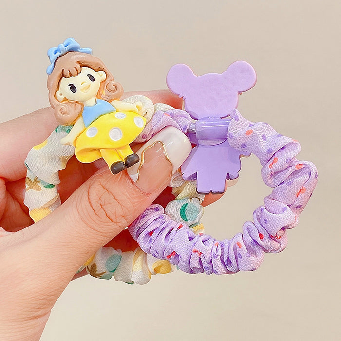 Wholesale cloth cute princess cartoon hair rope MOQ≥2 JDC-HS-RXi006