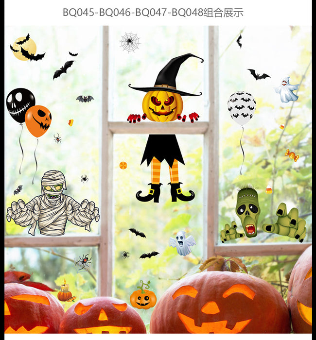 Wholesale stickers electrostatic film shopping mall window horror halloween MOQ≥2 JDC-ST-BOC002