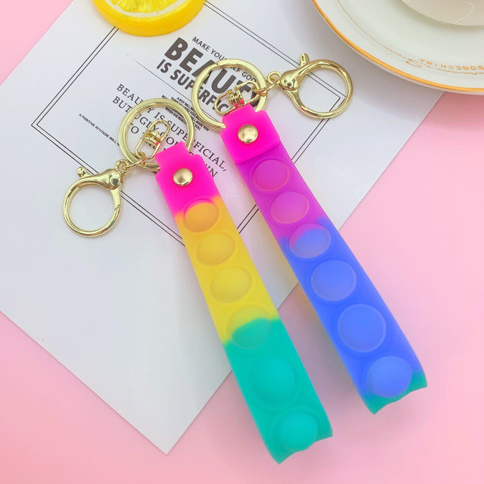 Wholesale Keychains For Backpacks Bubble Color Rodent Pioneer Wrist Strap Pendant Decompression Toy MOQ≥2 JDC-KC-LiAng001