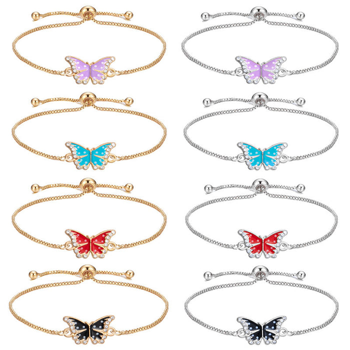 Wholesale Bracelet Alloy Ceramic Diamond Smart Butterfly Bracelet MOQ≥2 JDC-BT-XiaoM005