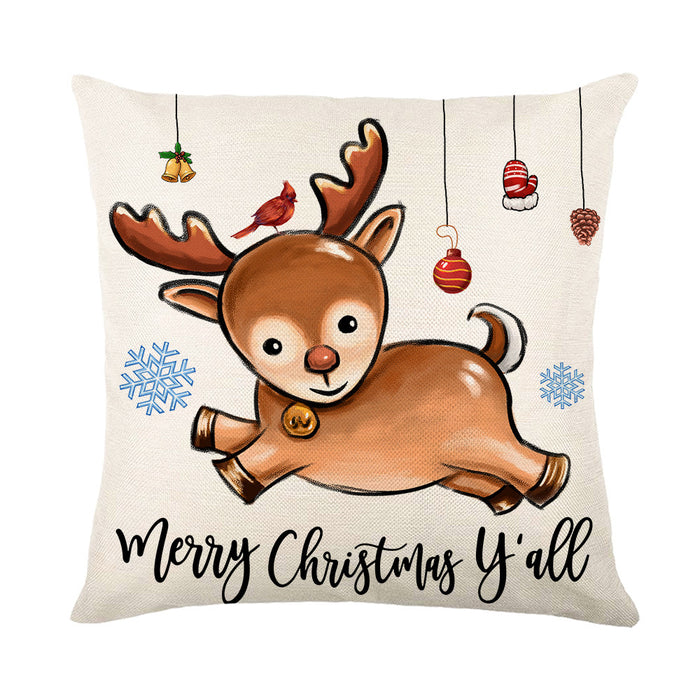 Wholesale Pillowcase Linen Without Pillow Print Christmas MOQ≥2 JDC-PW-Jinze005