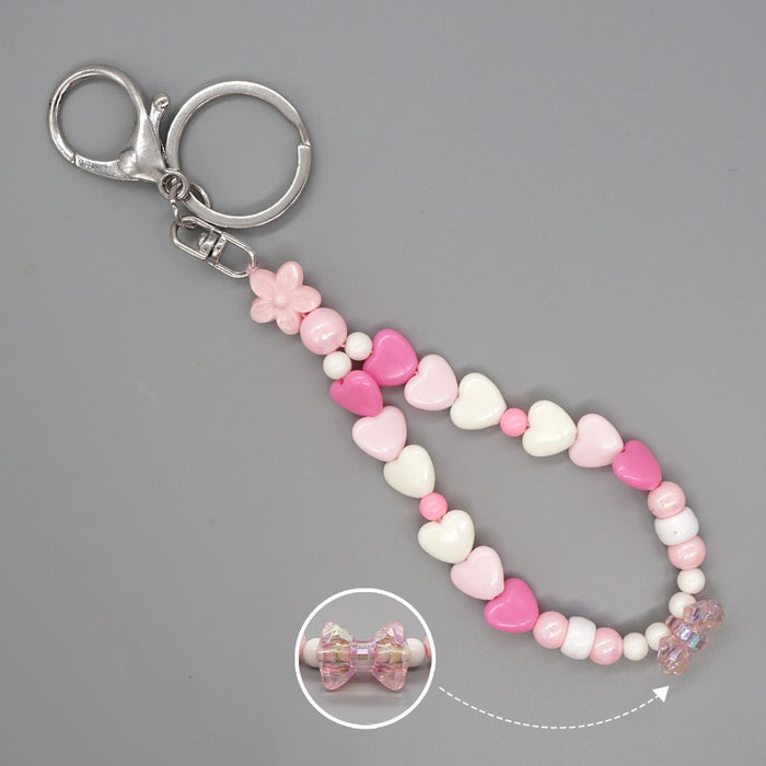 Jewelry WholesaleWholesale Boho Resin Acrylic Imitation Pearl Beaded Rainbow Smiley Keychain JDC-KC-Yuxz004 Keychains 煜星珠 %variant_option1% %variant_option2% %variant_option3%  Factory Price JoyasDeChina Joyas De China