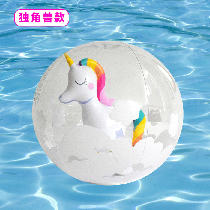 Wholesale Inflatable Beach Ball 3D Ball Thickened PVC Cartoon Toy Ball JDC-FT- myang001