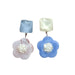 Jewelry WholesaleWholesale S925 silver flower ink water wave Blue White Earrings JDC-ES-MiH010 Earrings 米穗 %variant_option1% %variant_option2% %variant_option3%  Factory Price JoyasDeChina Joyas De China