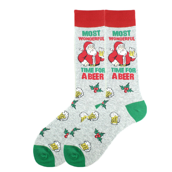 Wholesale Socks Cotton Christmas Cute Cartoon Pattern JDC-SK-KaF063