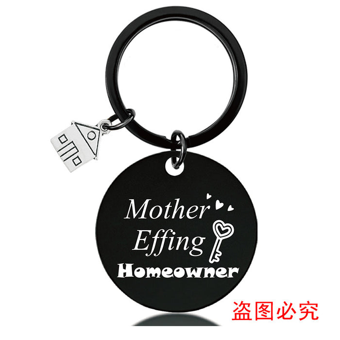 Jewelry WholesaleWholesale houses housewarming new home house lettered metal keychains JDC-KC-GangGu030 Keychains 钢古 %variant_option1% %variant_option2% %variant_option3%  Factory Price JoyasDeChina Joyas De China