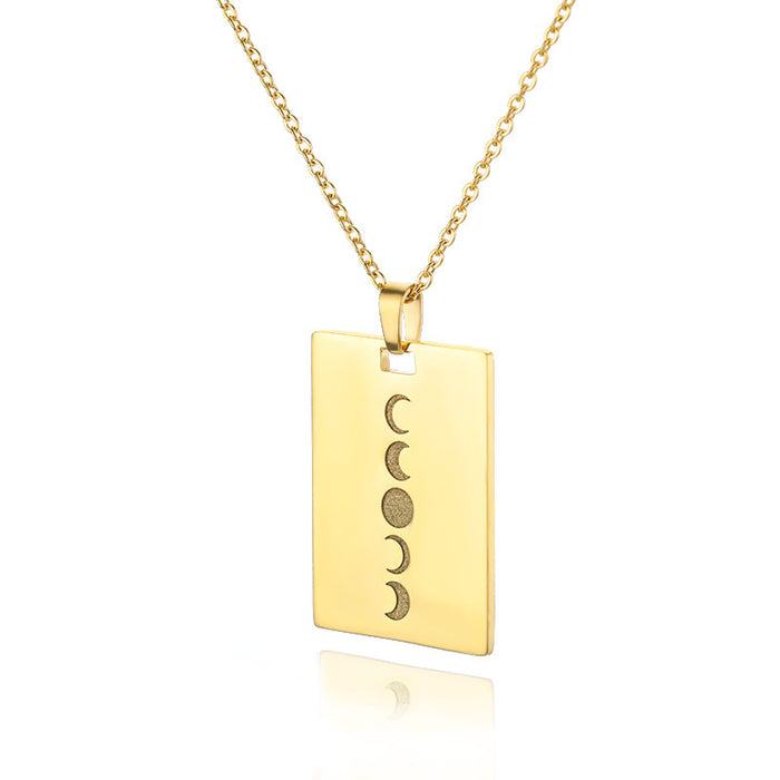 Jewelry WholesaleWholesale stainless steel 18K  brand Sun Moon Necklace JDC-NE-MJ006 Necklaces 萌葭 %variant_option1% %variant_option2% %variant_option3%  Factory Price JoyasDeChina Joyas De China