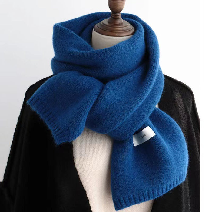 Wholesale Scarf Acrylic Cotton Winter Thickening Warm Knit Solid Color JDC-SF-hengc010