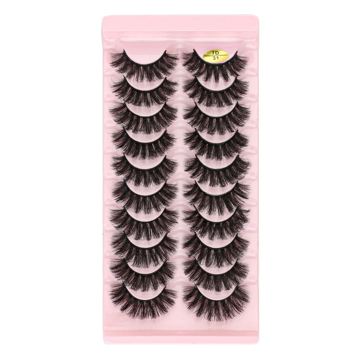 Wholesale volume false eyelashes 7D curling natural thick 10 pairs JDC-EY-LanJL003