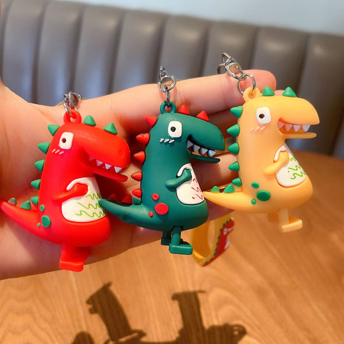 Wholesale Keychains For Backpacks Cartoon Little Dinosaur Keychain Cute Dinosaur Doll MOQ≥2 JDC-KC-GHui022