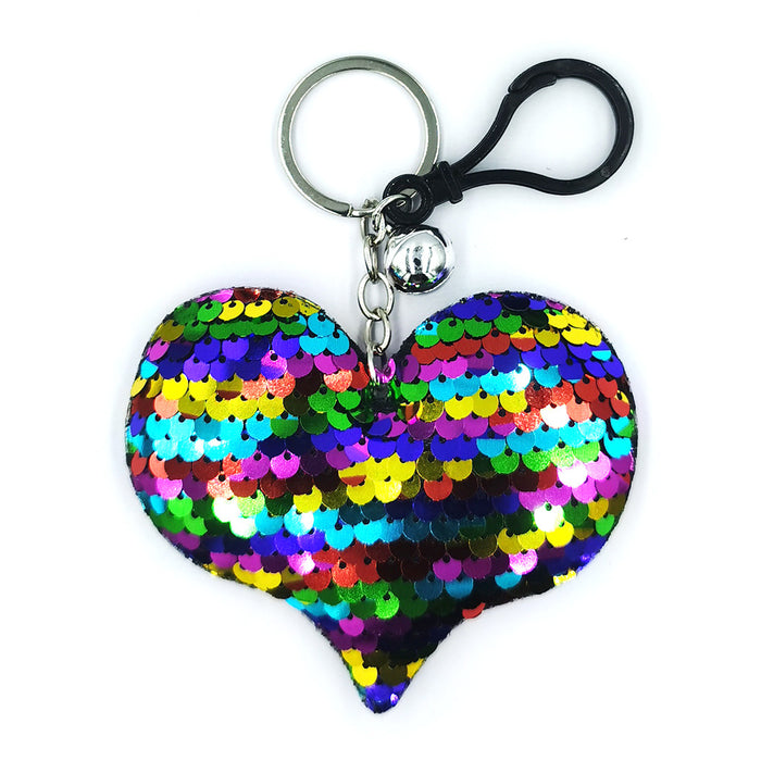 Jewelry WholesaleWholesale reflective bright face peach heart three piece set keychain MOQ≥2 JDC-KC-QiShi026 Keychains 奇释 %variant_option1% %variant_option2% %variant_option3%  Factory Price JoyasDeChina Joyas De China