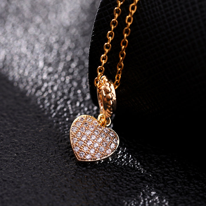 Jewelry WholesaleWholesale Micro Set Colored Zircon Geometric Pendant Heart Necklace JDC-NE-ShangY005 Necklaces 尚易 %variant_option1% %variant_option2% %variant_option3%  Factory Price JoyasDeChina Joyas De China