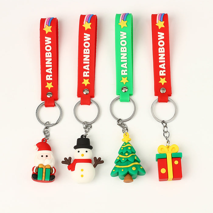 Wholesale Keychain PVC Christmas Cute Gift Pendant MOQ≥2 JDC-KC-MengO004