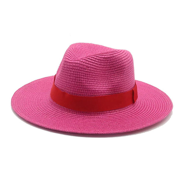 Jewelry WholesaleWholesale Black Belt Outdoor Beach Straw Hat JDC-FH-Guanchuan003 Fashionhat 冠川 %variant_option1% %variant_option2% %variant_option3%  Factory Price JoyasDeChina Joyas De China