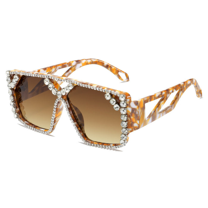 Wholesale Big Face Full Frame Beaded Glasses Comfortable Cycling Sunglasses JDC-SG-HongW008