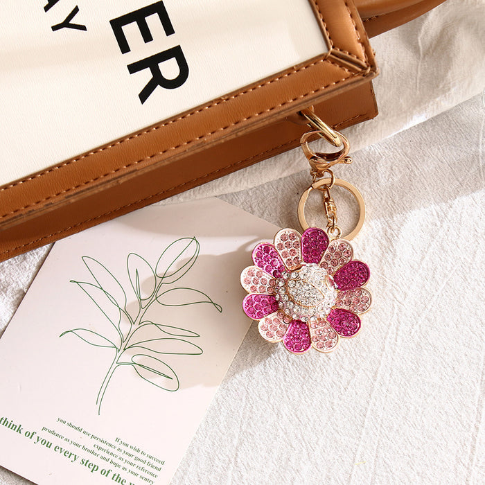 Jewelry WholesaleWholesale Sunflower Alloy Rhinestone Keychain MOQ≥2 JDC-KC-ChaoK003 Keychains 超凯 %variant_option1% %variant_option2% %variant_option3%  Factory Price JoyasDeChina Joyas De China