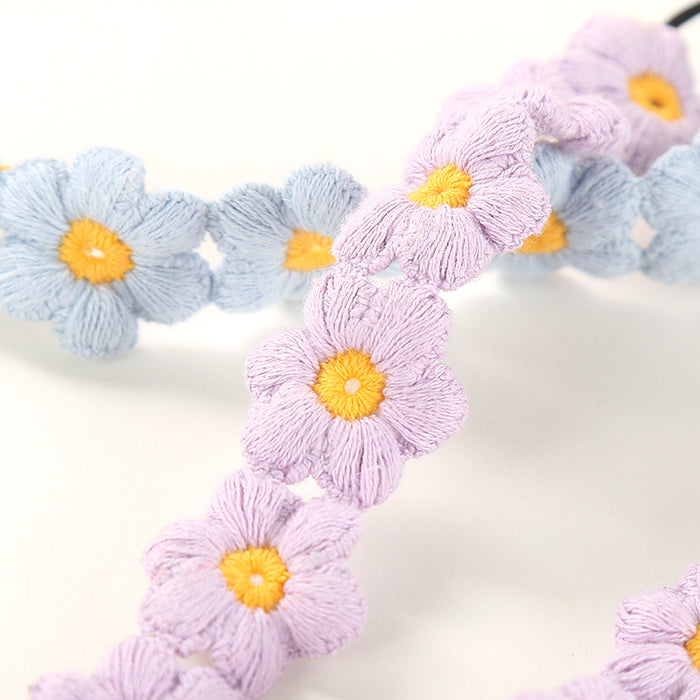 Wholesale Flower Wool Headband Simple Thin Section Cute Hairband JDC-HD-YYang009