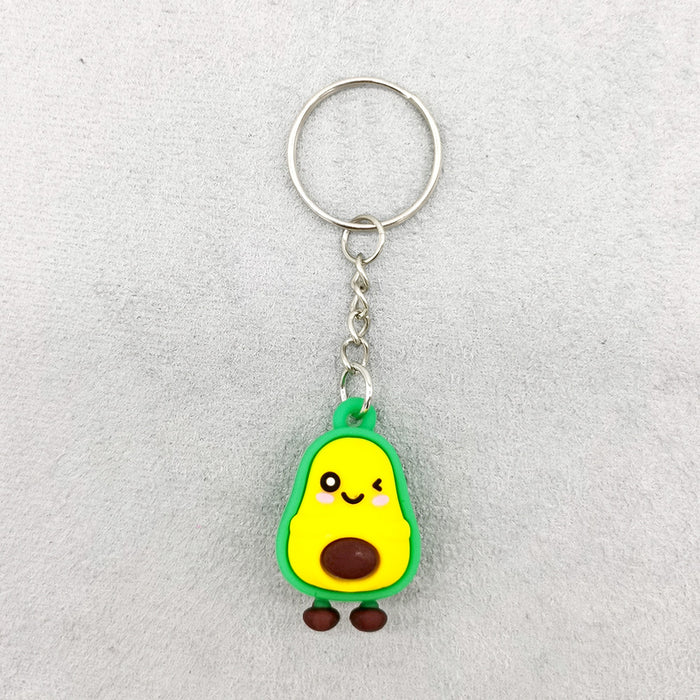 Jewelry WholesaleWholesale Cartoon Avocado Fruit Keychain MOQ≥2 JDC-KC-QiShi013 Keychains 奇释 %variant_option1% %variant_option2% %variant_option3%  Factory Price JoyasDeChina Joyas De China