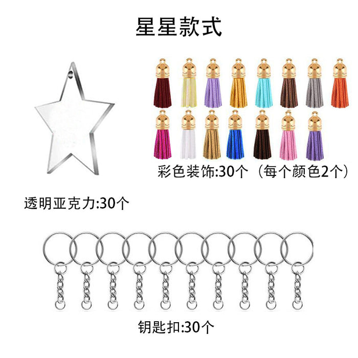 Wholesale DIY Handmade Souvenir Transparent Love Round Custom Keychain MOQ≥2 JDC-KC-JuHui001