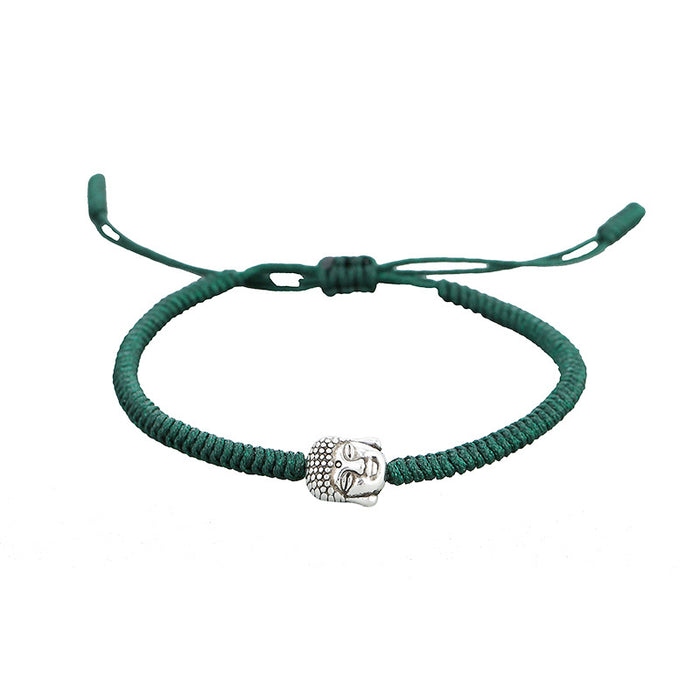 Wholesale diamond knot Buddha head creative hand knitting Buddha bracelet  MOQ≥3 JDC-BT-QiuX022