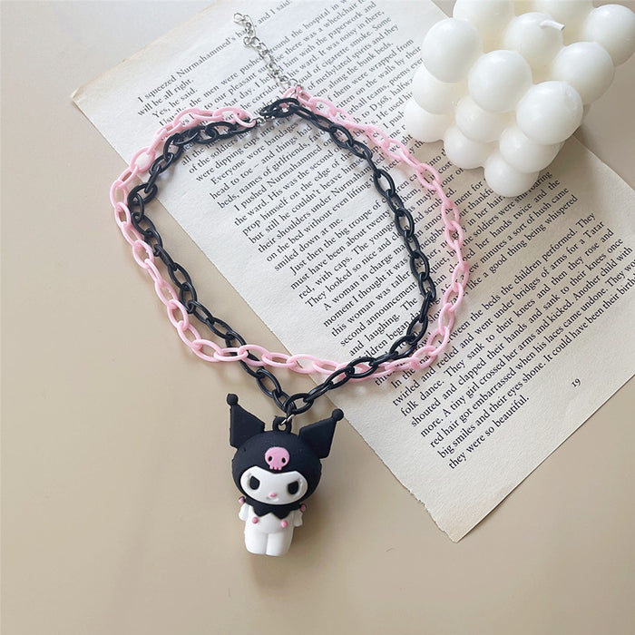 Wholesale acrylic cartoon character cute necklace JDC-NE-shier002