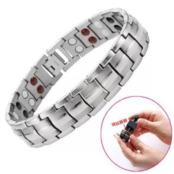 Wholesale Detachable Double Row Magnetic Therapy Bracelet JDC-BT-YunJ003