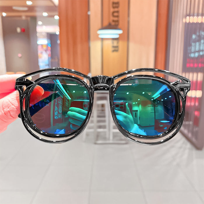 Jewelry WholesaleWholesale children's round frame skeleton sunglasses JDC-SG-HengX007 Sunglasses 恒曦 %variant_option1% %variant_option2% %variant_option3%  Factory Price JoyasDeChina Joyas De China