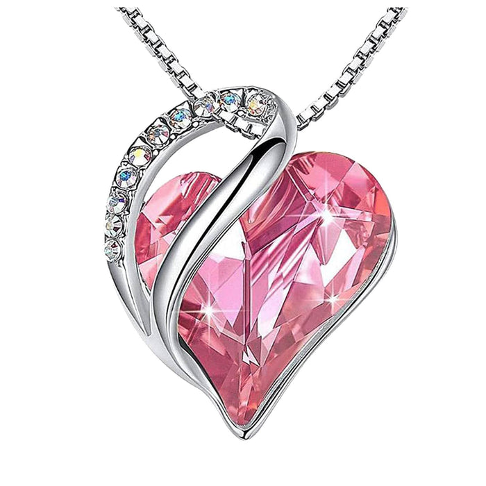 Wholesale Heart Shaped Geometric Birthstone Necklace JDC-NE-KaiS001