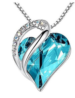 Wholesale Heart Shaped Geometric Birthstone Necklace JDC-NE-KaiS001