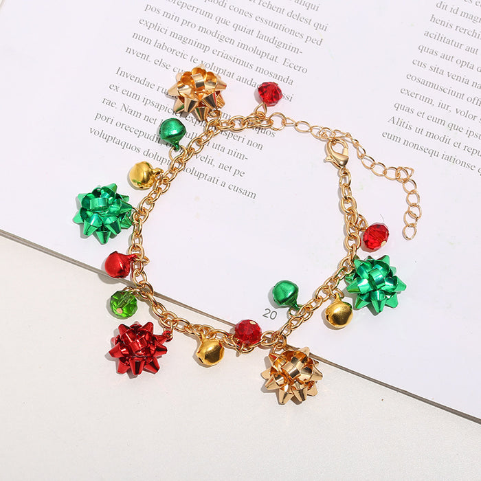 Wholesale Necklaces Alloy Christmas Jewelry Set Colorful JDC-NE-YQL001