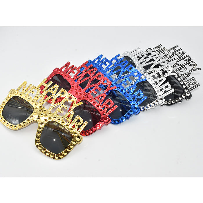 Wholesale Sunglasses PC HAPPY NEW YEAR Funny Glasses New Year's Eve Party JDC-SG-SFY007