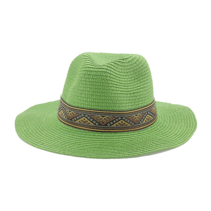 Jewelry WholesaleWholesale Paper Straw Hat Summer Men's Top Hat JDC-FH-Guanchuan014 Fashionhat 冠川 %variant_option1% %variant_option2% %variant_option3%  Factory Price JoyasDeChina Joyas De China