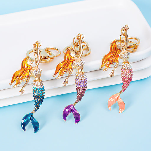 Jewelry WholesaleWholesale marine mermaid keychain metal diamond JDC-KC-CH031 Keychains 晨晖 %variant_option1% %variant_option2% %variant_option3%  Factory Price JoyasDeChina Joyas De China