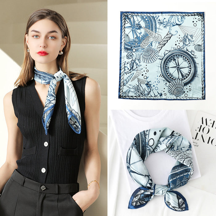 Jewelry WholesaleWholesale Sweet Plaid Saddle Print Small Square Scarf MOQ≥2 JDC-SS-SYue005 Silk Scarf 丝悦 %variant_option1% %variant_option2% %variant_option3%  Factory Price JoyasDeChina Joyas De China