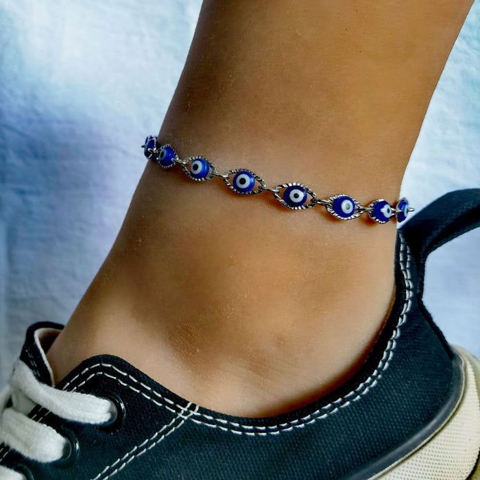 Wholesale popular blue eye ANKLET trendy high -level sense JDC-AS-ZuanL001