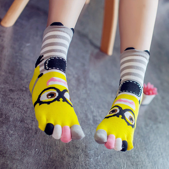 Wholesale Socks Cotton Cute Cartoon Finger Socks MOQ≥3 JDC-SK-XLX001