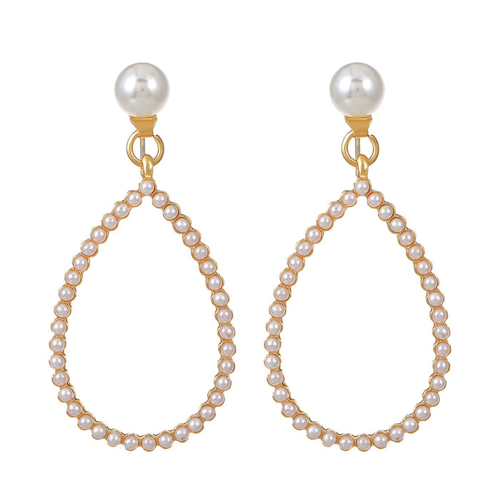 Wholesale Earrings Alloy Vintage Drop Pearl Earrings JDC-ES-A540