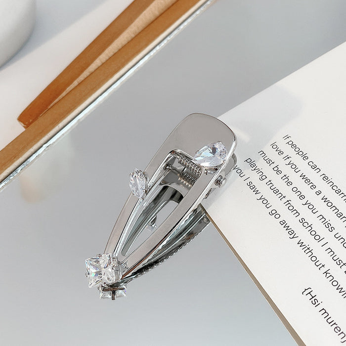 Wholesale Hair Clips Alloy Zircon Duckbill Clip Water Drop Design Sense JDC-HC-DDSL001