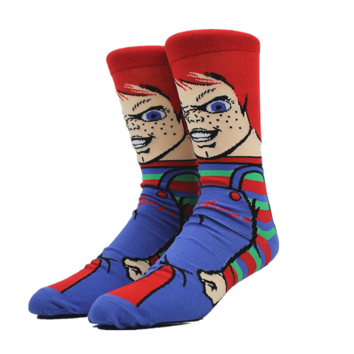 Wholesale Sock Polyester High Top Trend Christmas Cartoon (M) MOQ≥2 JDC-SK-MuQing001