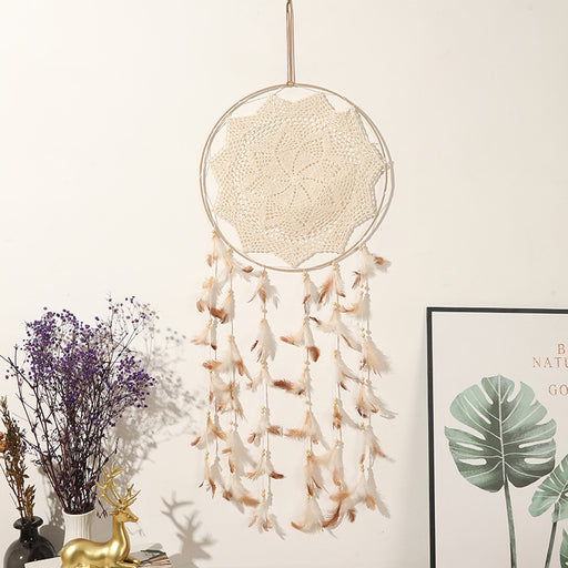 Jewelry WholesaleWholesale Dream Catcher Home Background Ornament Feather Wind Chime MOQ≥2 JDC-DC-YXuan009 Dreamcatcher 奕萱 %variant_option1% %variant_option2% %variant_option3%  Factory Price JoyasDeChina Joyas De China