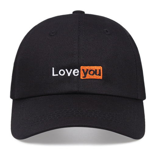 Jewelry WholesaleWholesale LOVE YOU Embroidered Cotton Couple Baseball Cap JDC-FH-JKun003 Fashionhat 璟琨 %variant_option1% %variant_option2% %variant_option3%  Factory Price JoyasDeChina Joyas De China