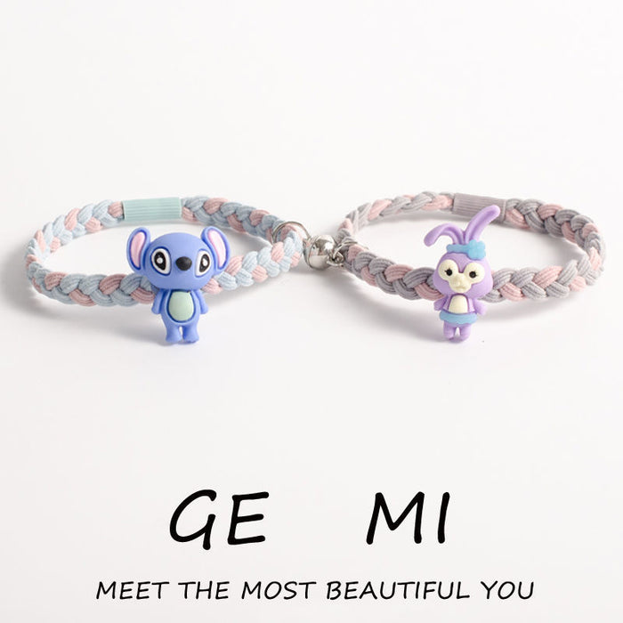 Wholesale Bracelet Rubber Band Cute Cartoon Magnet Bracelet (M) JDC-BT-MengM003