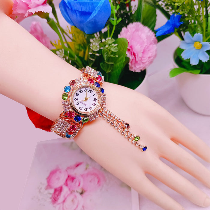 Wholesale Eco-Friendly Copper Diamond Ladies Watches MOQ≥2 JDC-WH-YuY001