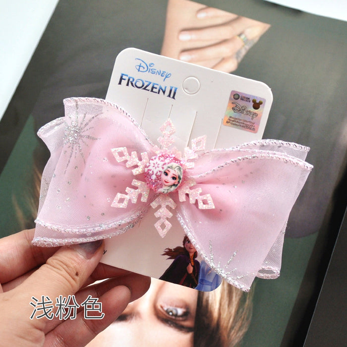 Wholesale Hairpin Resin Snow Yarn Bow JDC-HC-LLJ003