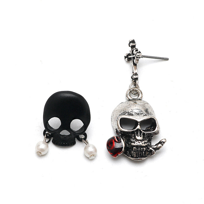 Wholesale Earrings Alloy Pentagram Skull JDC-ES-Dsheng009