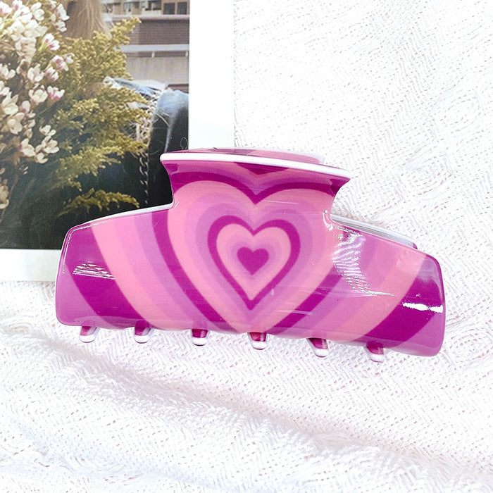 Wholesale Heart Acrylic Hair Clips JDC-HC-GeLeiS005