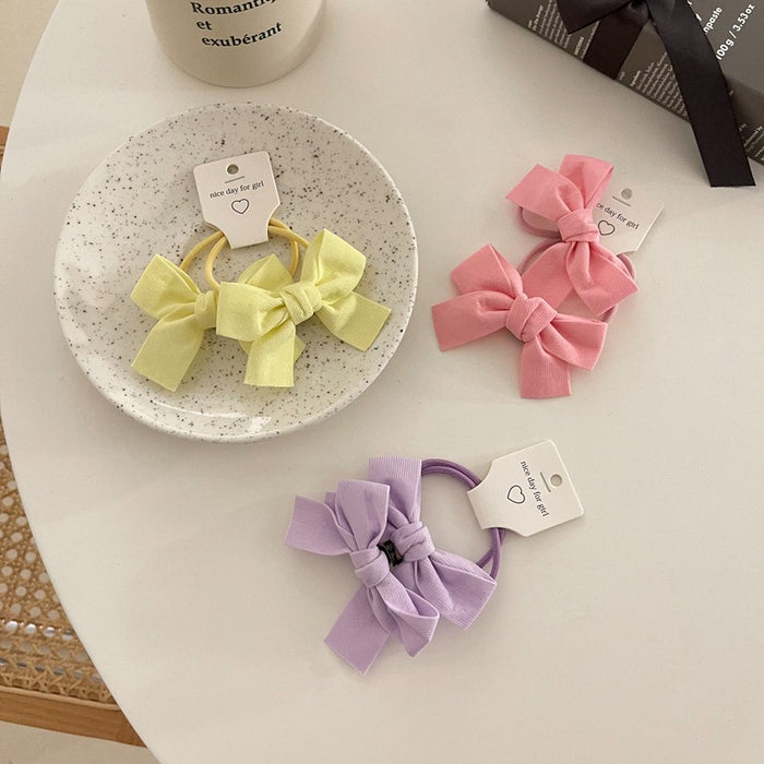 Wholesale Hair Scrunchies Fabric Color 2pcs/bag JDC-HS-YJM004