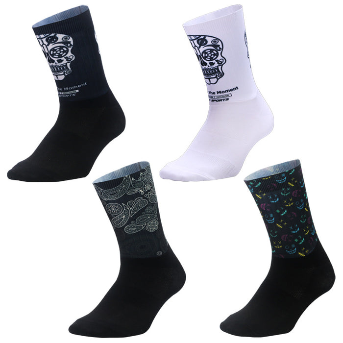 Wholesale Sock Nylon Cycling Socks Cycling Moisture Wicking Mid Tube JDC-SK-QiT005