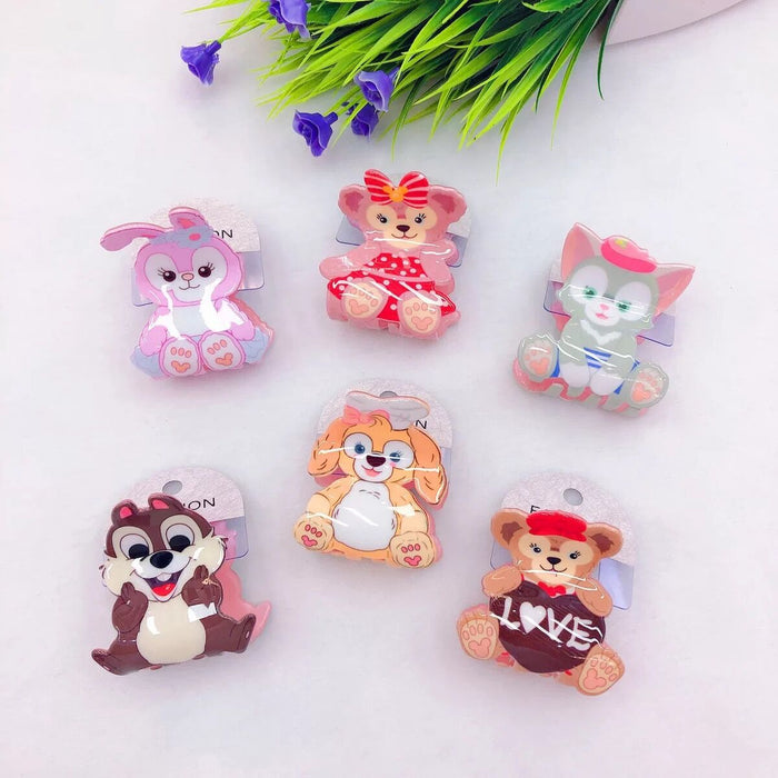 Wholesale hairpin acrylic cartoon chef dog random 12pcs JDC-HC-RuoTong005