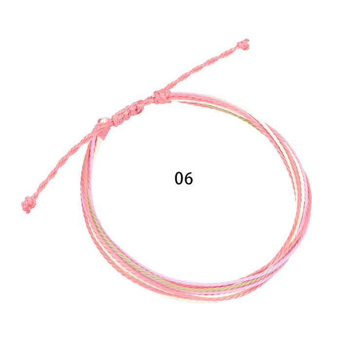 Jewelry WholesaleWholesale bohemian wind waterproof wax thread braided anklet JDC-AS-Yh002 Anklet 益烨 %variant_option1% %variant_option2% %variant_option3%  Factory Price JoyasDeChina Joyas De China